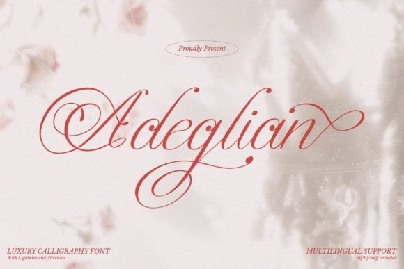 Adeglian: The Script Font for Modern Elegance