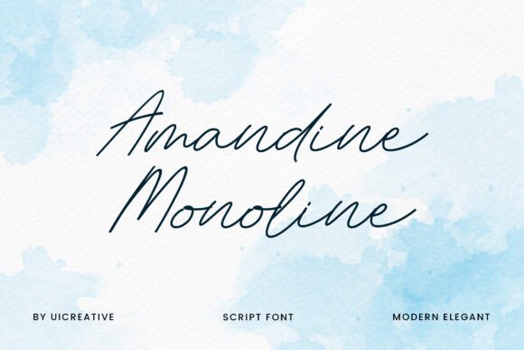 Amandine Monoline: The Modern Elegant Script Font