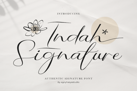 Indah Signature: A Handwritten Script for Elegant Design