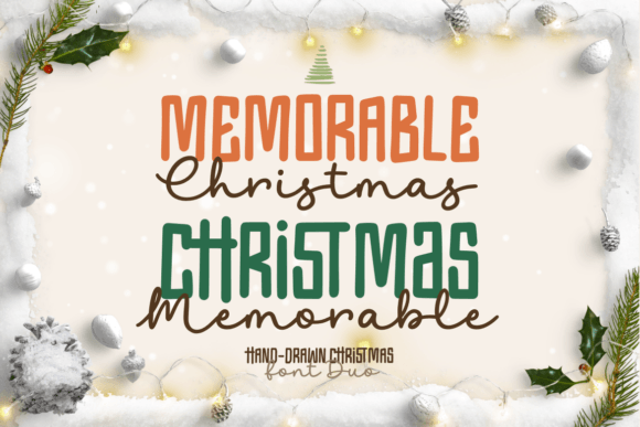 Memorable Christmas Duo: Festive Typography Magic