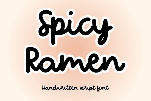 Spicy Ramen: A Handwritten Font with Modern Flavor